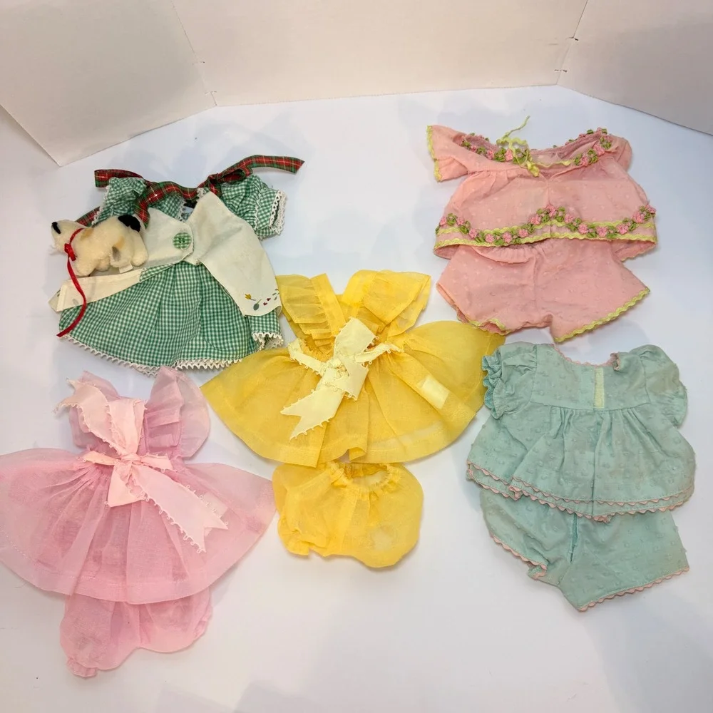 Muffy Vanderbear Doll Clothes Lot of 5 Spring Gingham Dress Pajamas Accessories